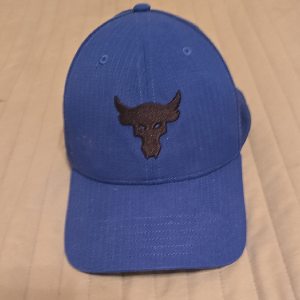 Under Armour Blue Hat with Bull Emblem